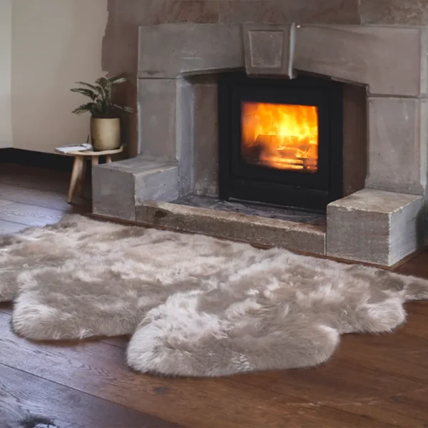 Oyster Triple Sheepskin Rug - Image 3