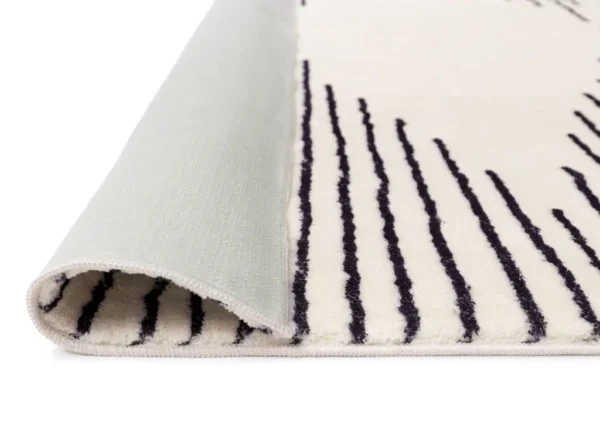 Aldana Black And Cream Dinning Room Carpet - Image 8