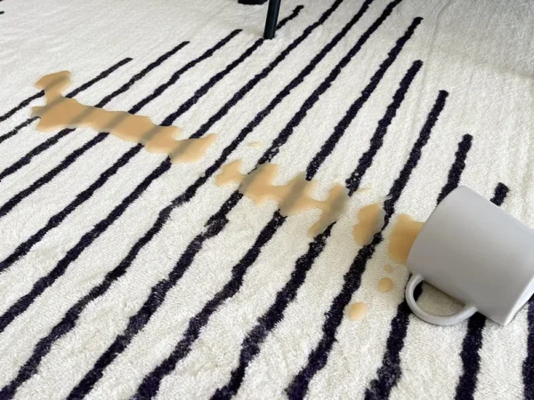 Aldana Black And Cream Dinning Room Carpet - Image 4