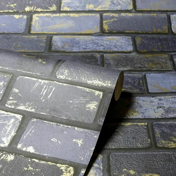 Arthouse Metallic Brick Wall Wallpaper - Image 3