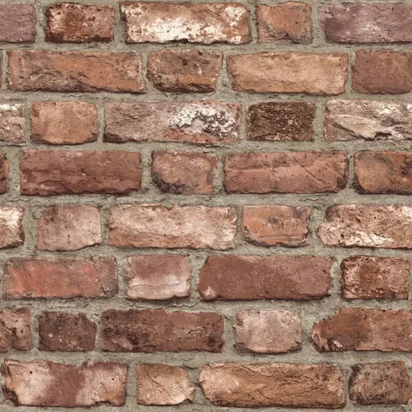 Grandeco Vintage House Brick Pattern red Wallpaper - Image 2