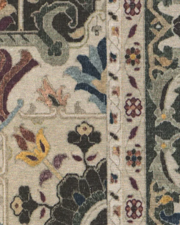 Hendesi Heriz Sage Persian Rug - Image 2