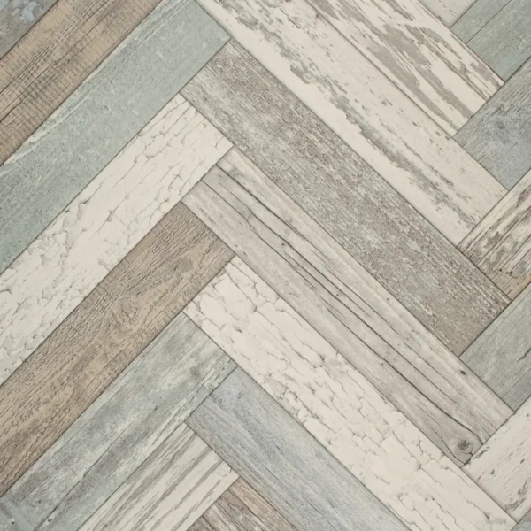 Vintage Herringbone Vinyl Flooring - Image 4