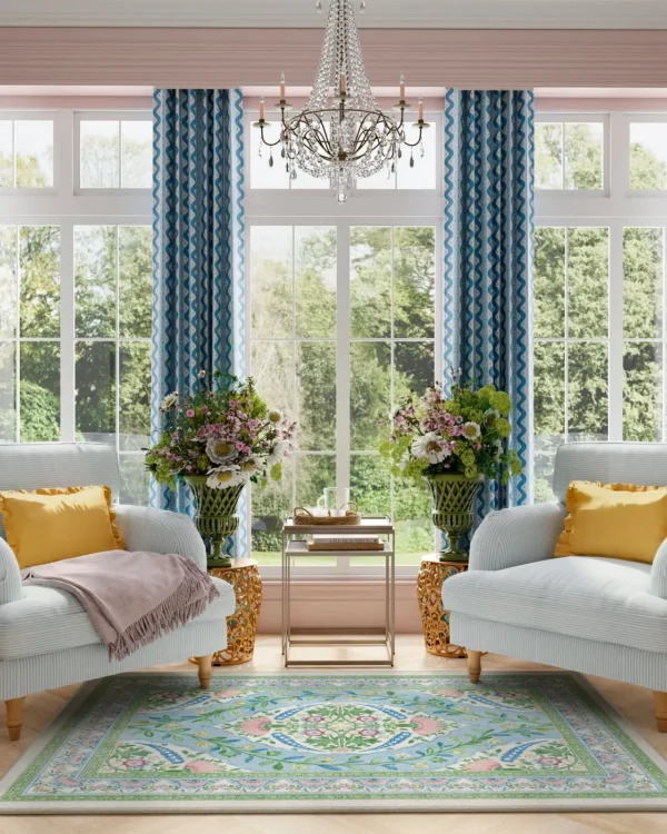 Skye Blue Multicolour Persian Rug - Image 6