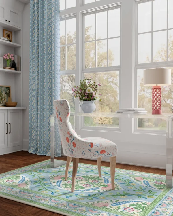 Skye Blue Multicolour Persian Rug - Image 7