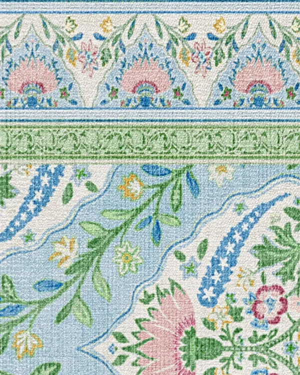 Skye Blue Multicolour Persian Rug - Image 8