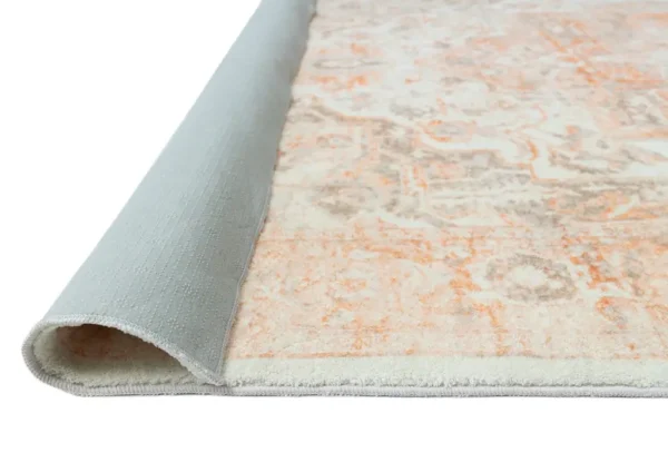 Theodora Orange and Beige Dinning Room Carpet - Image 2