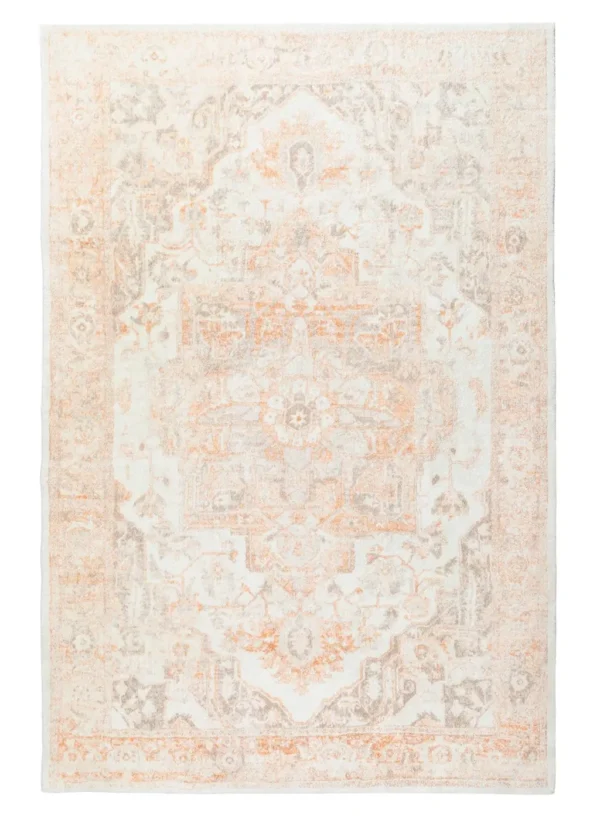 Theodora Orange and Beige Dinning Room Carpet - Image 11