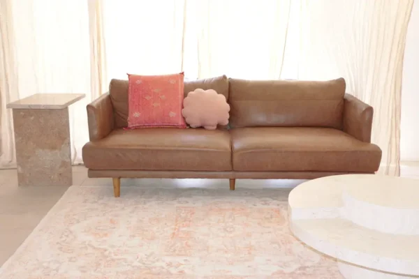 Theodora Orange and Beige Dinning Room Carpet - Image 14