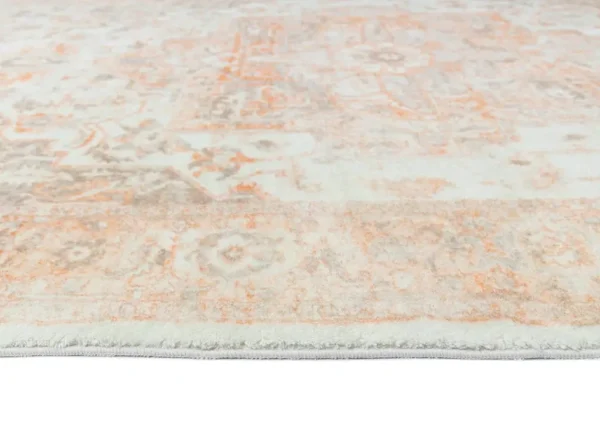 Theodora Orange and Beige Dinning Room Carpet - Image 15