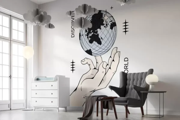 Wall-Murals-Beige-Hands-Spinning