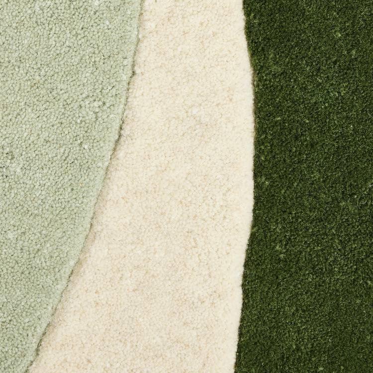 Abstract Circle Wool Cut Pile Rug - Image 4