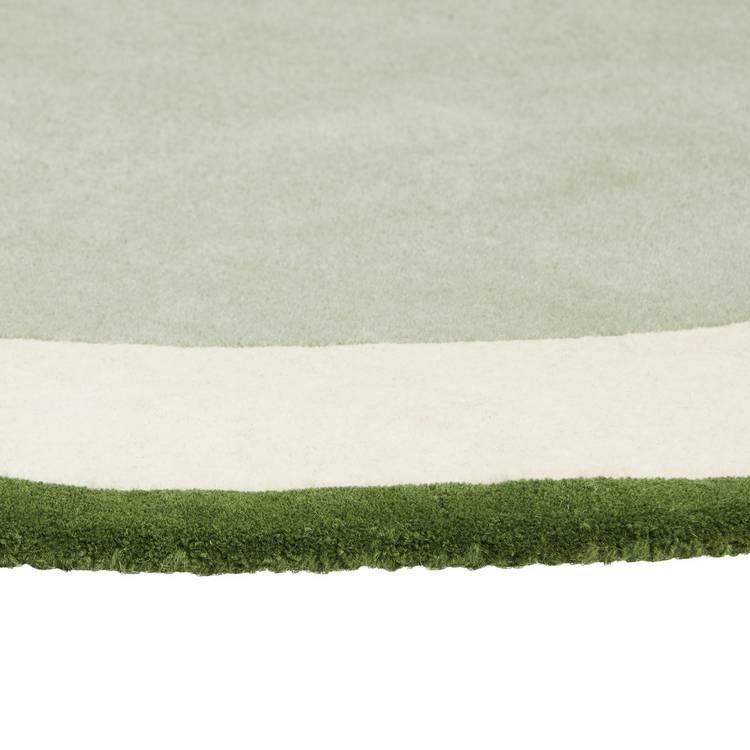 Abstract Circle Wool Cut Pile Rug - Image 2