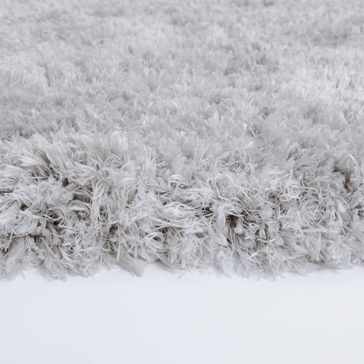 Airmaster Plain Silver Shaggy Rug - Image 5