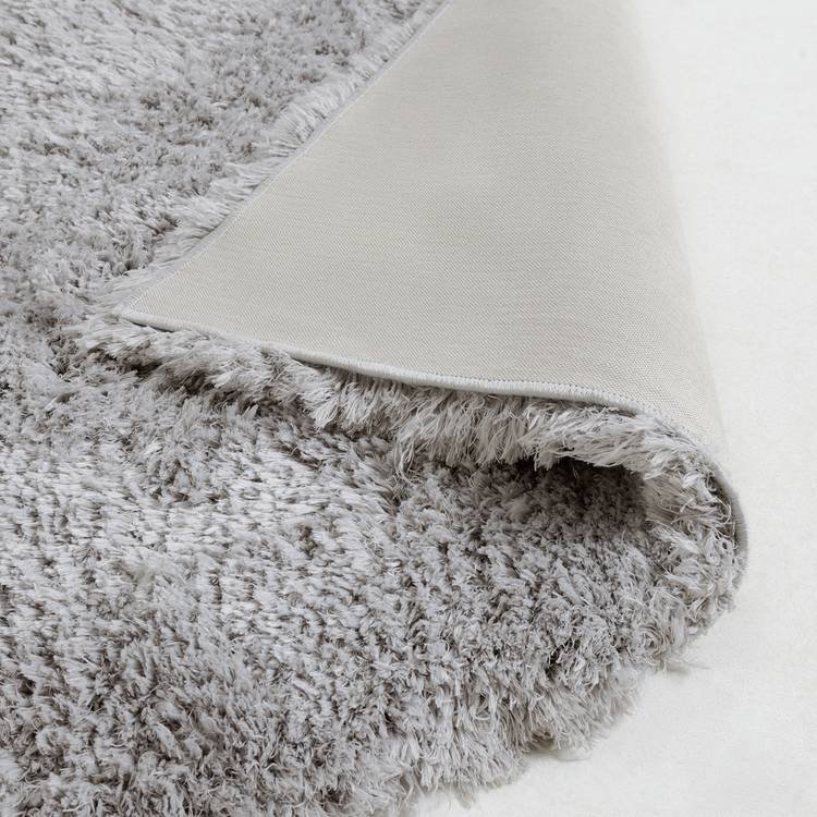 Airmaster Plain Silver Shaggy Rug - Image 4