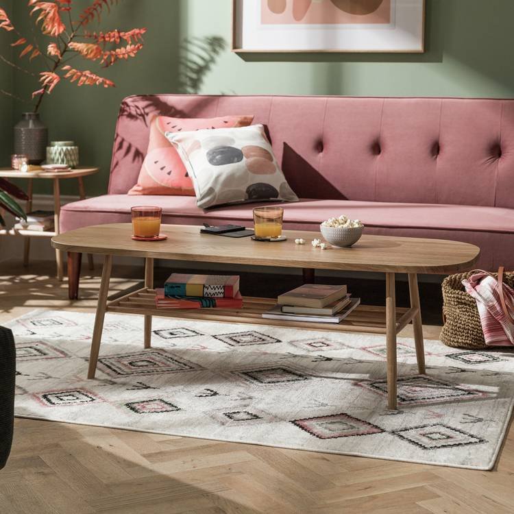 Blush Pink Cut Pile Rug