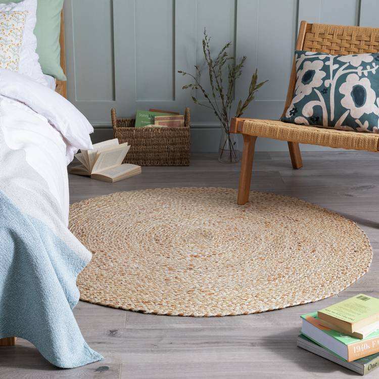 Braided Round Natural Jute Flatweave Rug