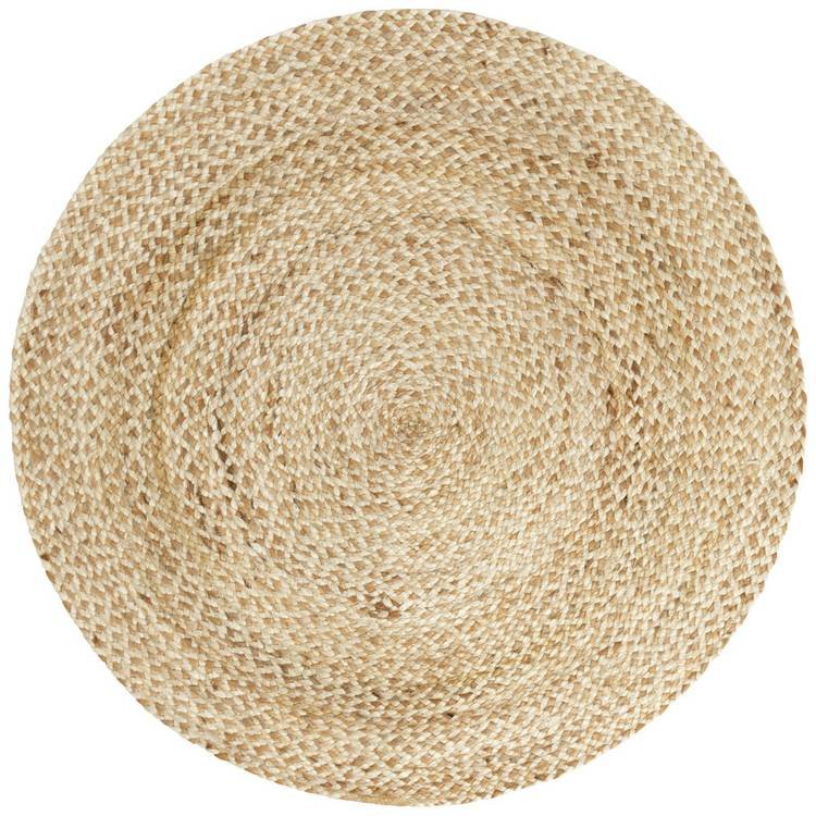 Braided Round Natural Jute Flatweave Rug - Image 4