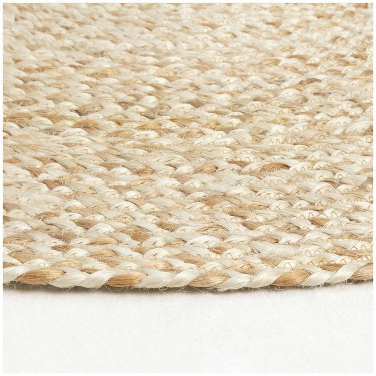 Braided Round Natural Jute Flatweave Rug - Image 6