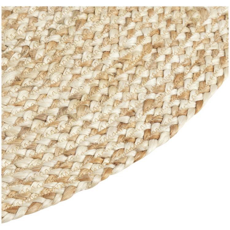 Braided Round Natural Jute Flatweave Rug - Image 2