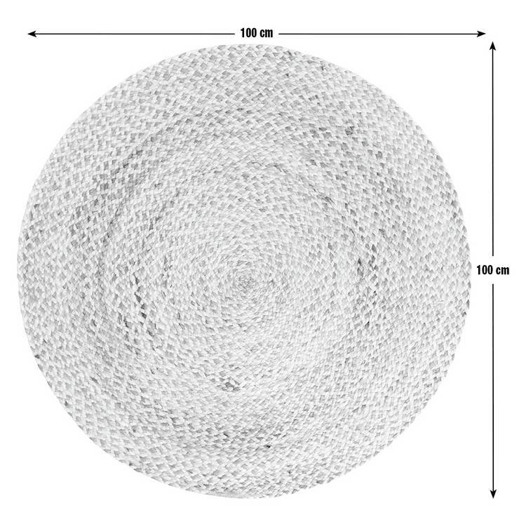 Braided Round Natural Jute Flatweave Rug - Image 4