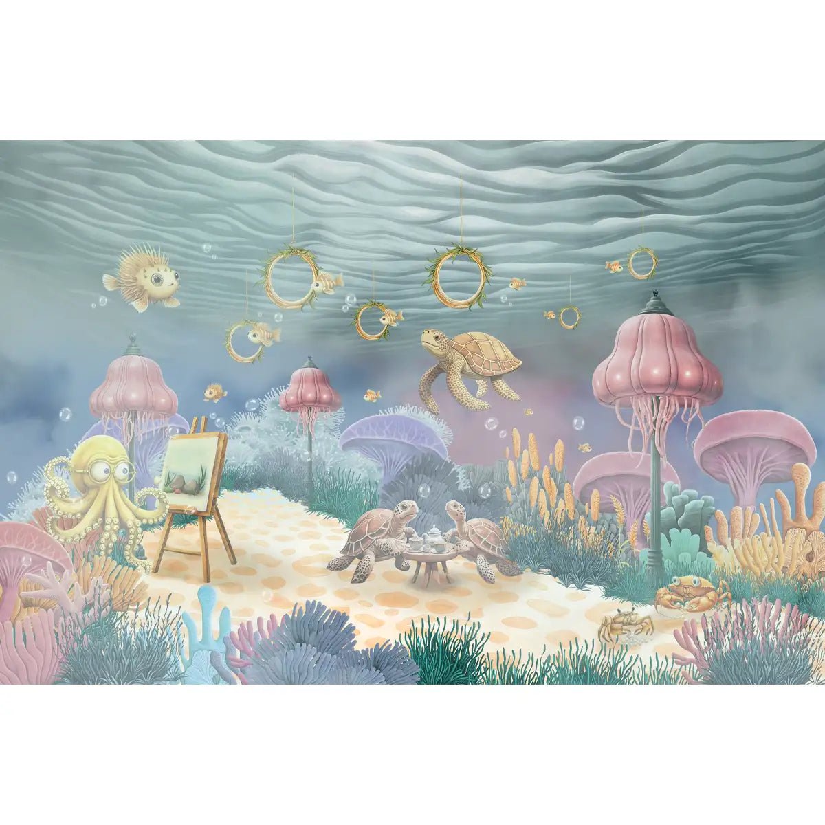 Coral Cafe Underwater Theme Kids Room Customised Wallpaper - Image 3