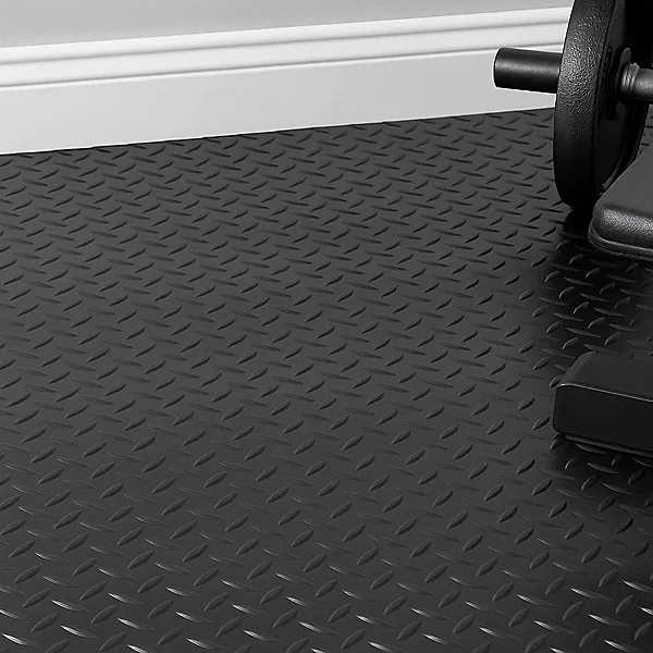 Diamond Rubber Flooring Roll 3mm Thick Non-Slip Mat for Garage,