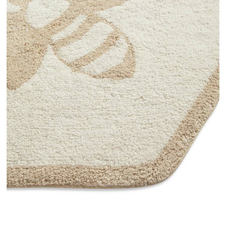 Floral Bee Bath Mat - Beige - Image 4