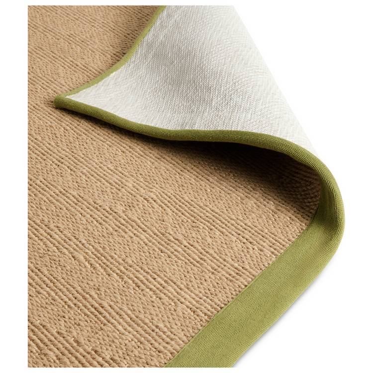 Herringbone Khaki Border Jute Rug - Image 2