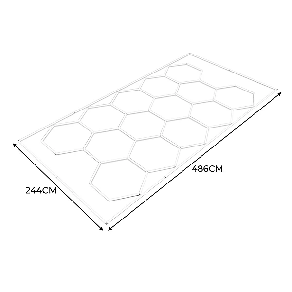 Hexagon Vented Garage Floor Tiles x 120 With Edges - Black - Image 7