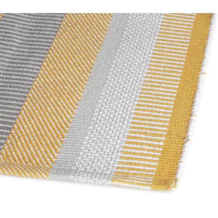 Horizontal Stripe Tufted Cotton Bath Mat - Mustard - Image 2
