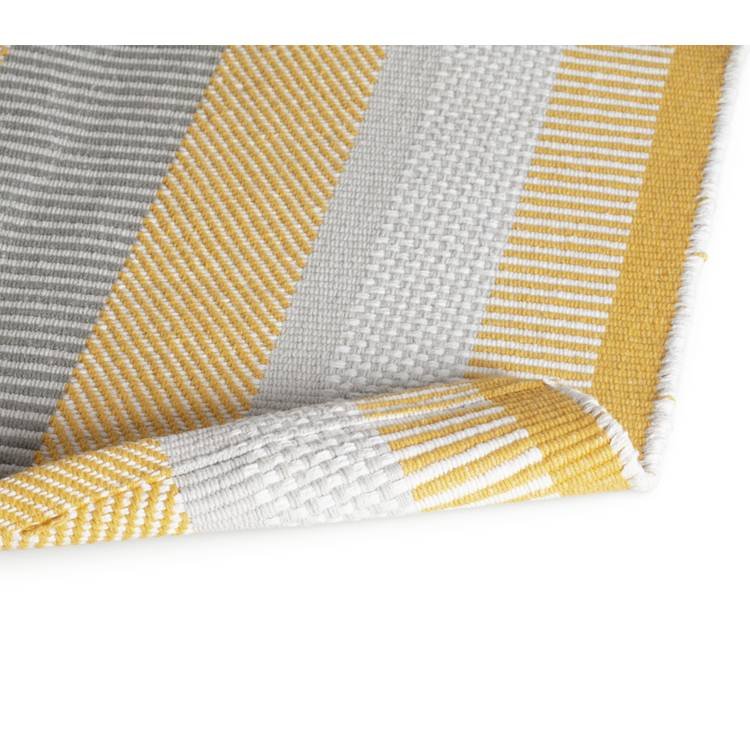 Horizontal Stripe Tufted Cotton Bath Mat - Mustard - Image 3