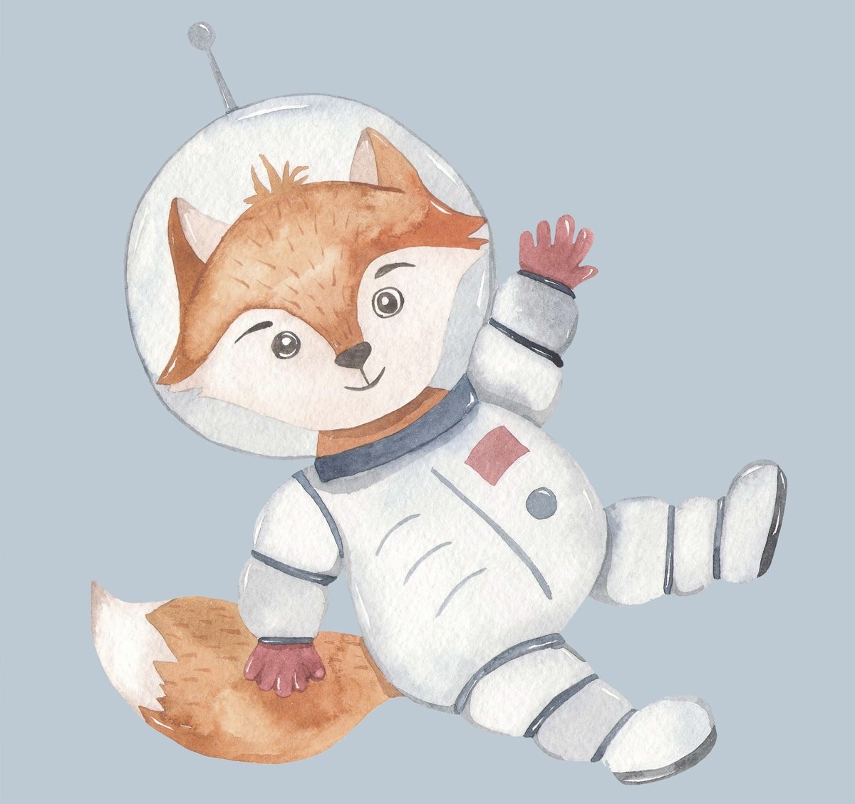 Lets go on a moon walk, Cute kids room wallpaper, Blue - Image 4