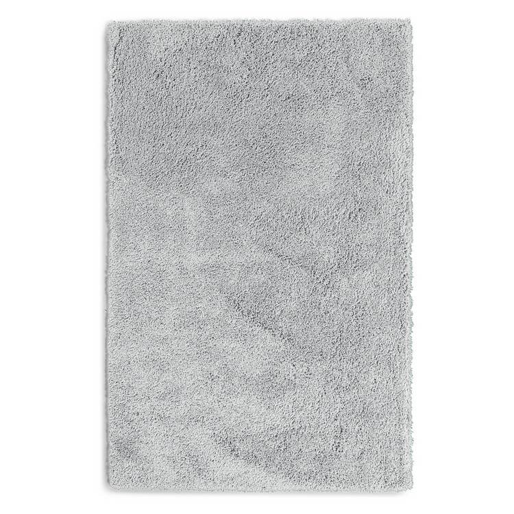 Noodle Plain Grey Shaggy Rug - Image 5