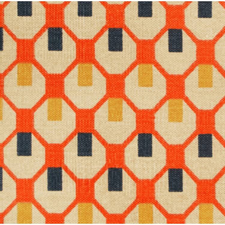 Octo Geometric Orange Cotton Flatweave Runner - Image 2