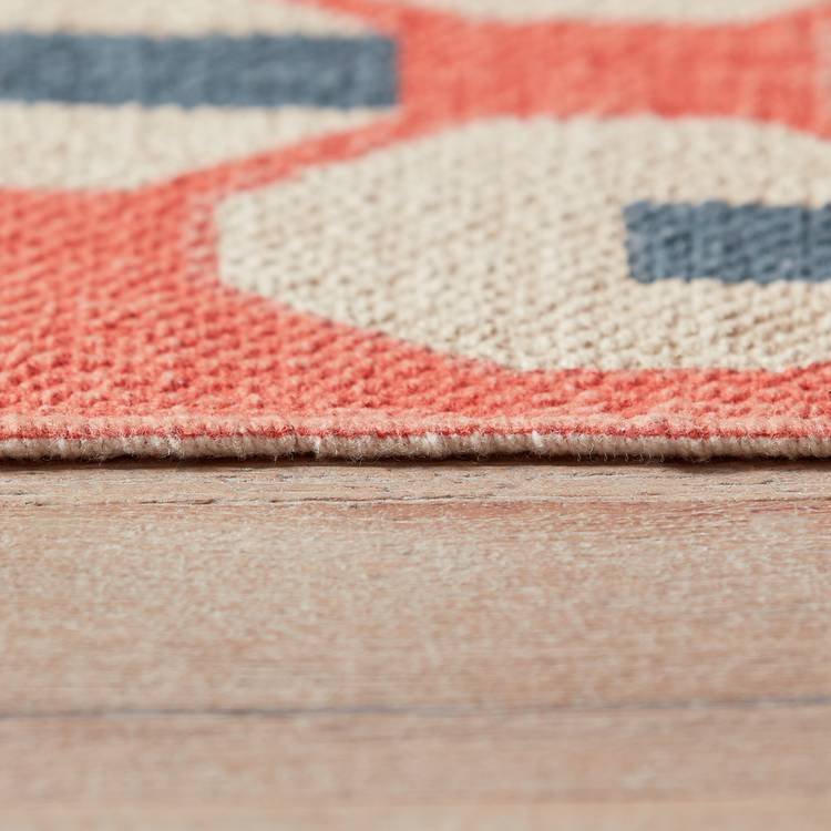 Octo Geometric Orange Cotton Flatweave Runner - Image 5