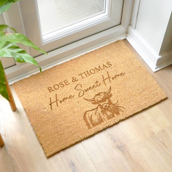 Personalised Highland Cow Indoor Doormat - Image 3