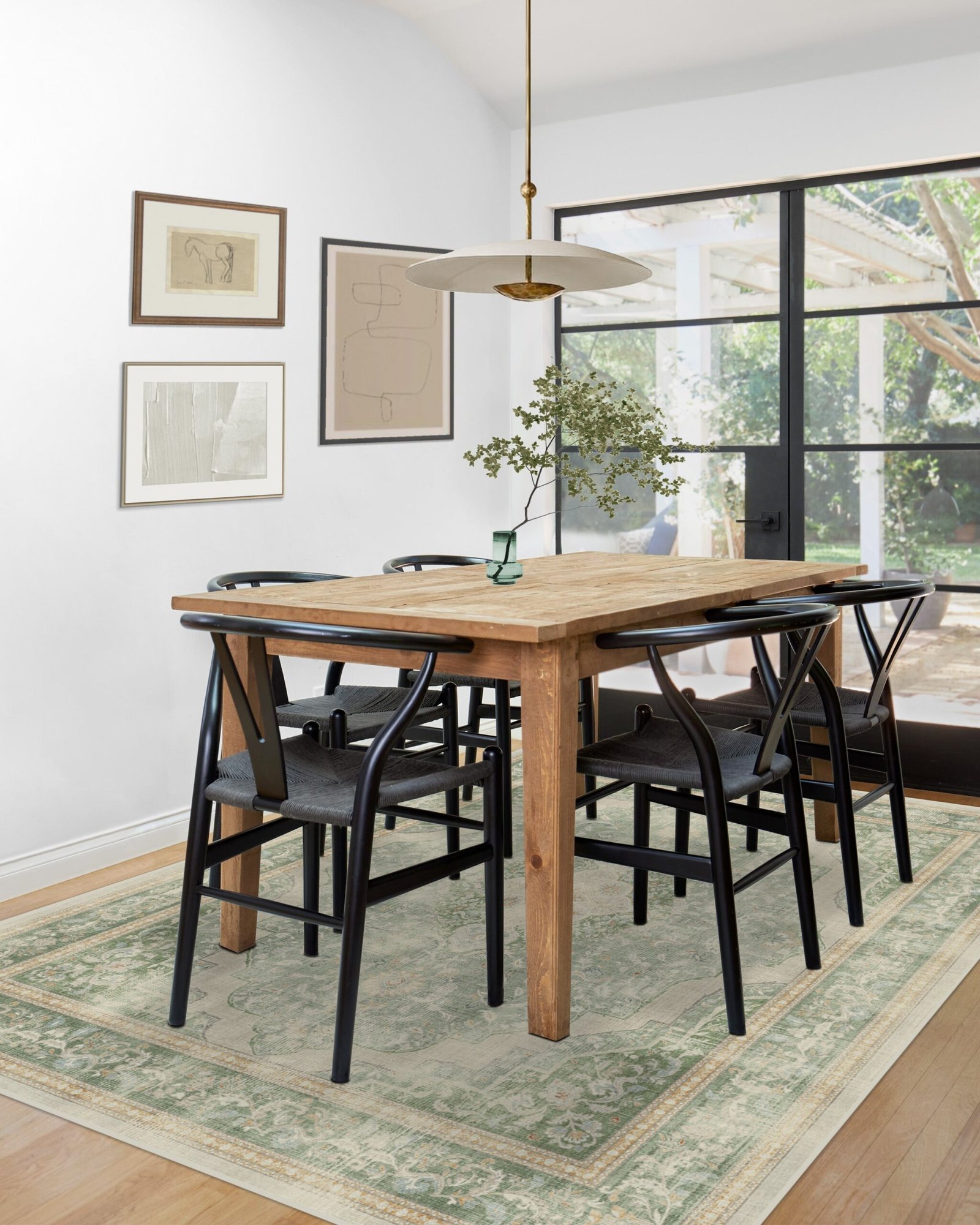 Adeline Natural Sage Persian Rug