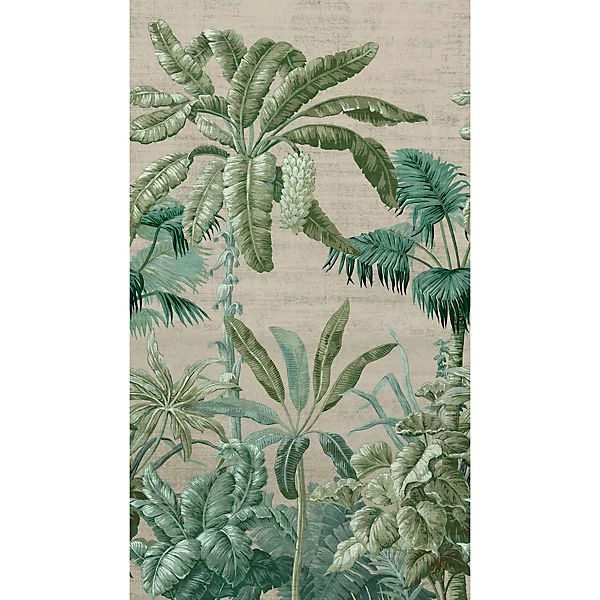 Botanical Palm Leaves 3 lane Repeatable Wallpaper Mural - Image 2