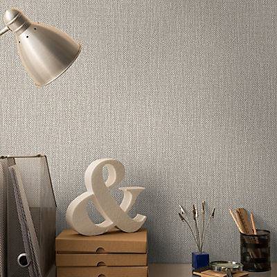 Grandeco Beige Fabric effect Meaux Embossed Wallpaper