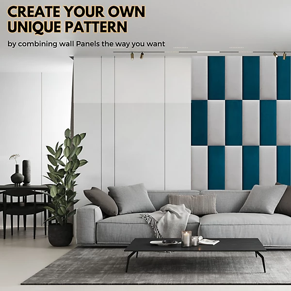 novecrafto-velvet-padded-wall-panels-pack-of-4-with-adhesive-80-x-30-cm-3d-grey-upholstered - Image 3