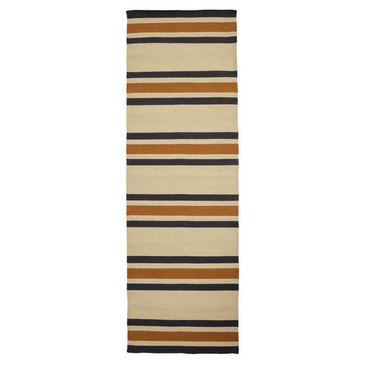 tripe Charcoal Flatweave Runner - Image 5