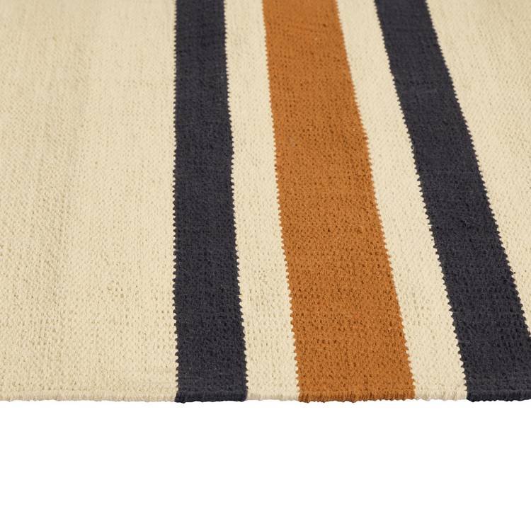 tripe Charcoal Flatweave Runner - Image 3