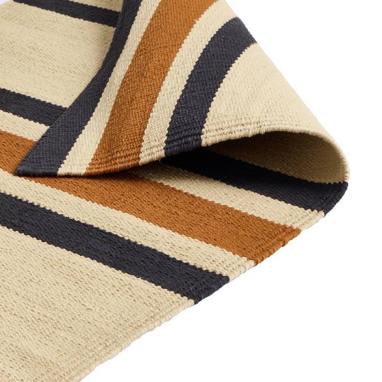 tripe Charcoal Flatweave Runner - Image 2