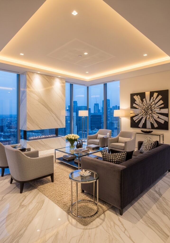 Elegant penthouse Interior Design Dubai | Get Qoute!